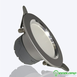Đèn LED âm trần Downlight 7W 3 chế độ mẫu DTG vỏ xám viền bạc