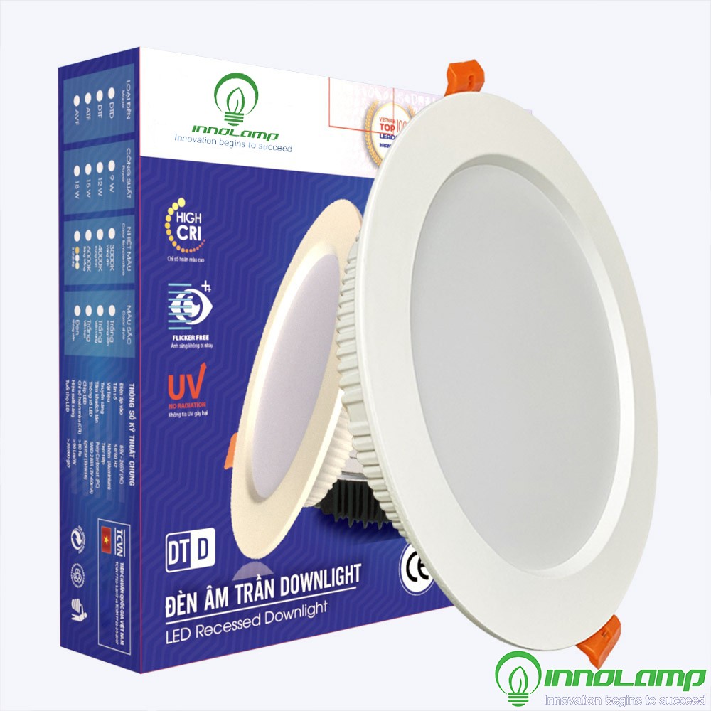 Đèn LED âm trần Downlight 15W mẫu DTD